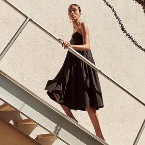 J. Crew Cotton Poplin Tiered ruffle dress